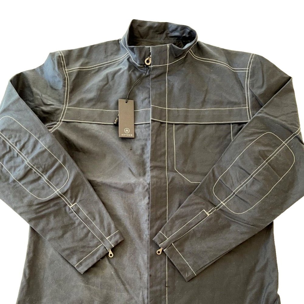 Aether Apparel Highland Waxed Cotton Jacket Men's L navy NWT moto style